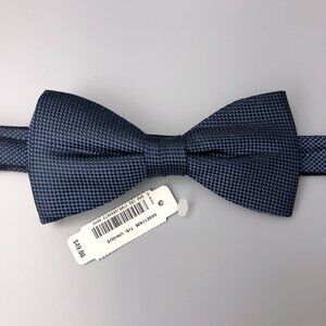 BNWT Simons Navy Blue 100% Silk Bow Tie